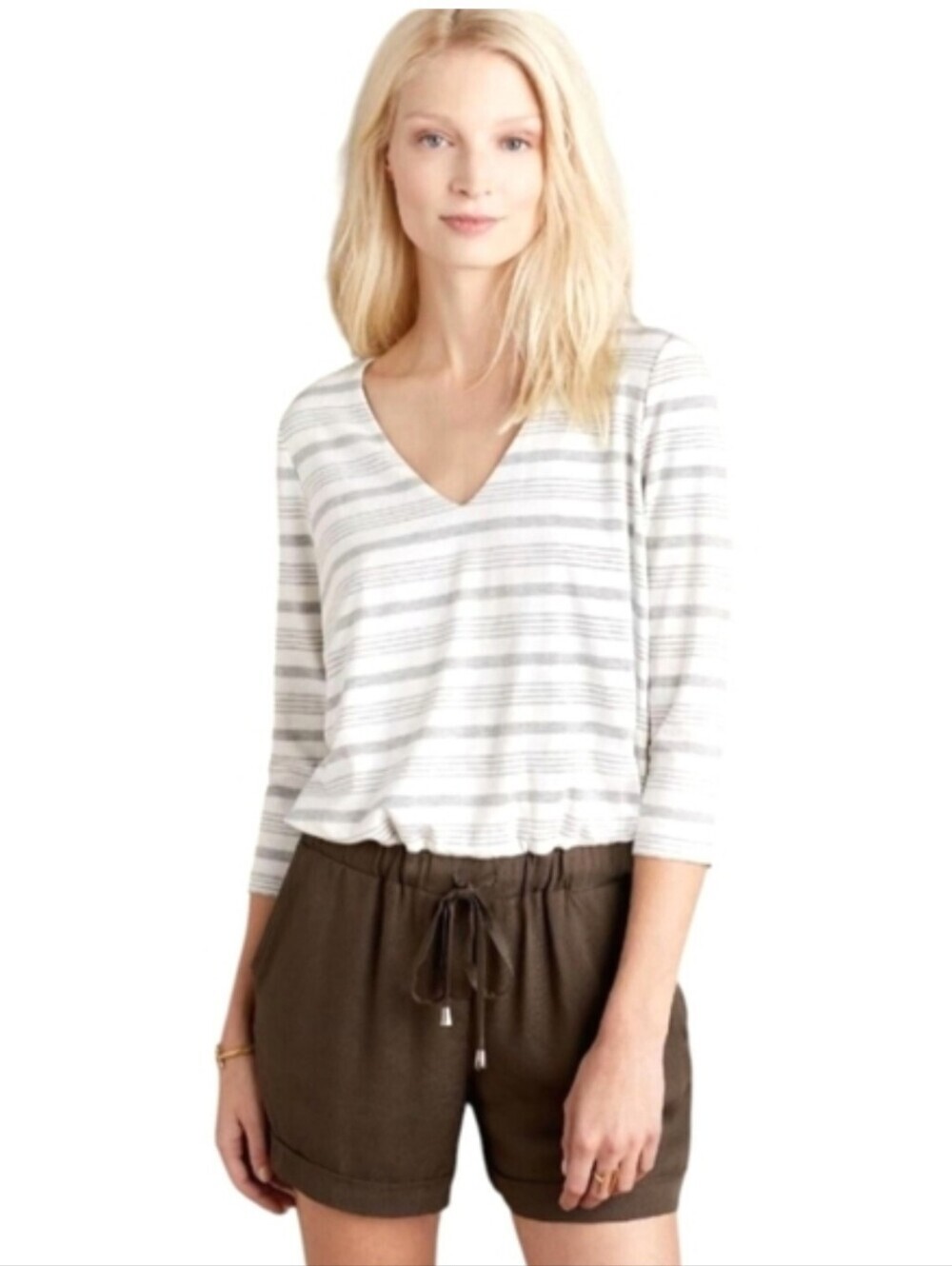 Anthropologie Elevenses Rayon Blend Romper